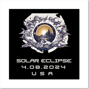 solar eclipse 2024 USA Posters and Art